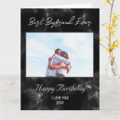 Custom Foto Happy Birthday Best Boyfriend jemals Karte (Gelbe Blume)