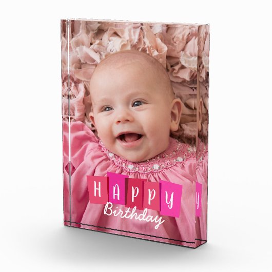 Custom Foto Happy Birthday Block (Rechts)