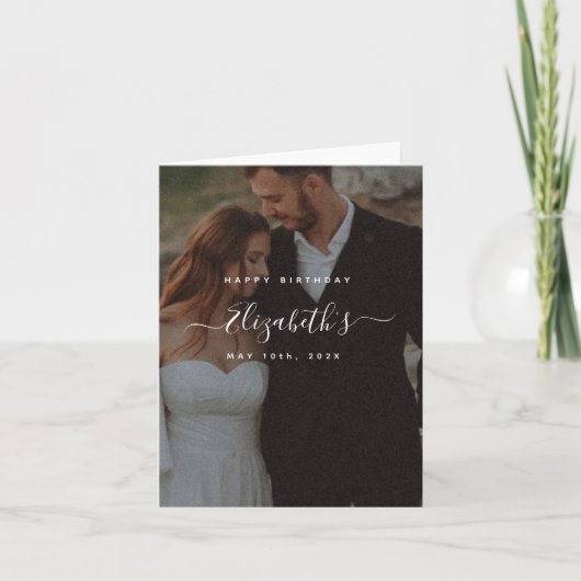 Custom Foto Happy Birthday Feiertagskarte (Vorderseite)