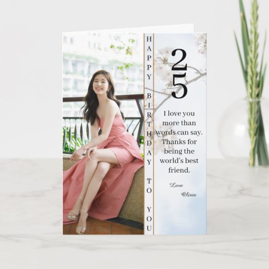 Custom Foto Happy Birthday Karte (Vorderseite)