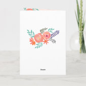 Custom Foto "Happy Birthday" Pink Coral Roses Karte (Rückseite)