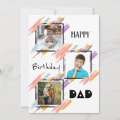 Custom Foto Happy Birthday Vater Card & Download Einladung (Vorderseite)
