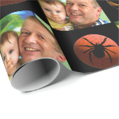 Custom Foto Happy Halloween Geschenkpapier (Rolleneckpunkt)