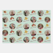 Custom Foto Happy Holidays Geschenkpapier Set (Vorderseite)