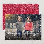 Custom Foto Happy Holidays Weihnachten Schneeflock (Vorne/Hinten)