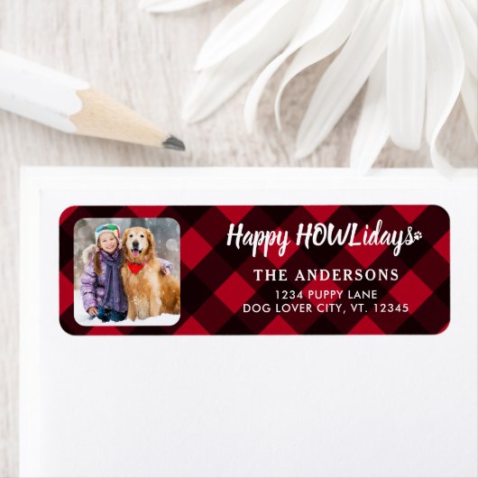 Custom Foto Happy HOWLidays Red Buffalo Kariert (Insitu)