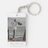 Custom Foto Happy Mother's Day Skript Baby Schlüsselanhänger (Rückseite)