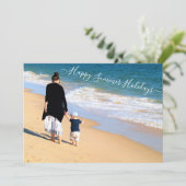 Custom Foto Happy Summer Holidays Card (Stehend Vorderseite)
