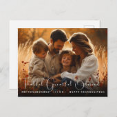 Custom Foto Happy Thanksgiving Postkarte (Vorne/Hinten)