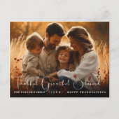 Custom Foto Happy Thanksgiving Postkarte (Vorderseite)