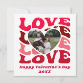 Custom Foto Happy Valentine Day Feiertagskarte (Vorderseite)