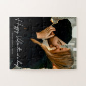 Custom Foto Happy Valentine's Day Script Puzzle (Horizontal)