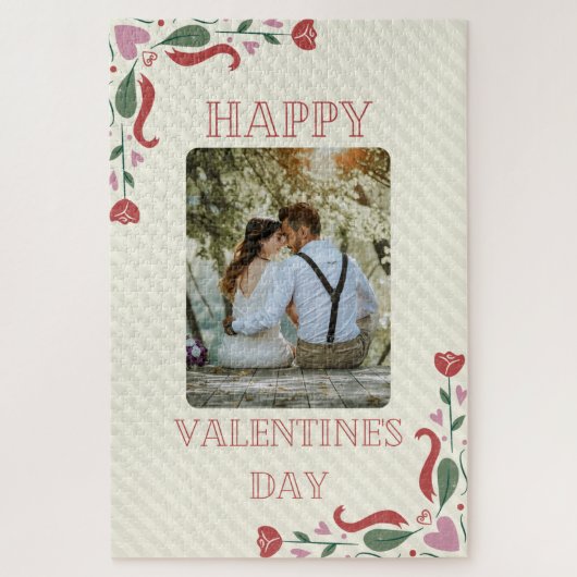Custom Foto Happy Valentine's Jigsaw Puzzle (Vertikal)