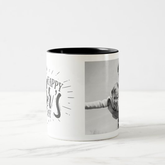 Custom Foto Happy Vatertag Kaffee Tasse (Mittel)
