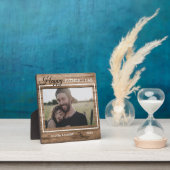 Custom Foto Happy Vatertag Rustikales Holz Fotoplatte (InSitu)