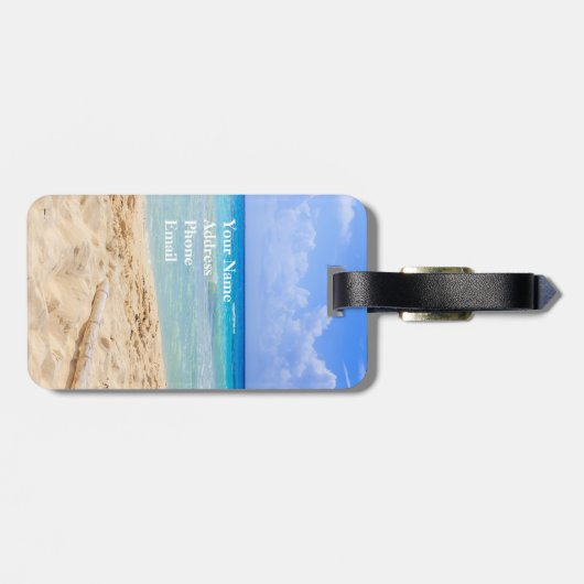 Custom Foto Hawaii Gepäckanhänger (Rückseite horizontal)