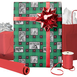Custom Foto Heart Dots Weihnachtswrapping Papier Geschenkpapier