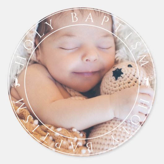 Custom Foto Heilige Taufe Umschlag Aufkleber (Vorderseite)