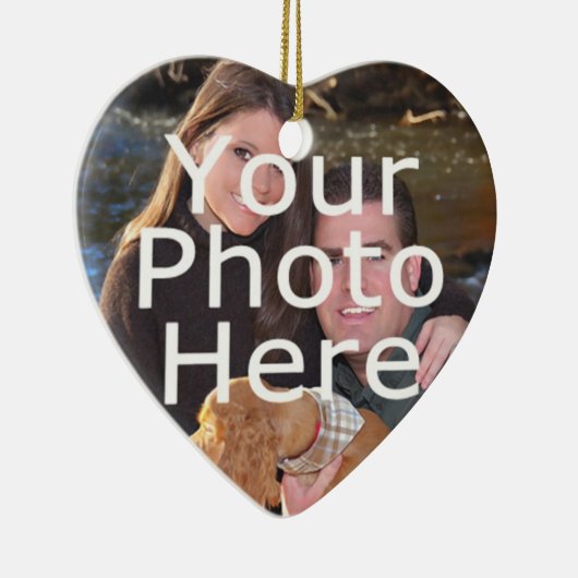 Custom Foto Herz Weihnachtsschmuck (Rechts)