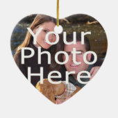 Custom Foto Herz Weihnachtsschmuck (Hinten)