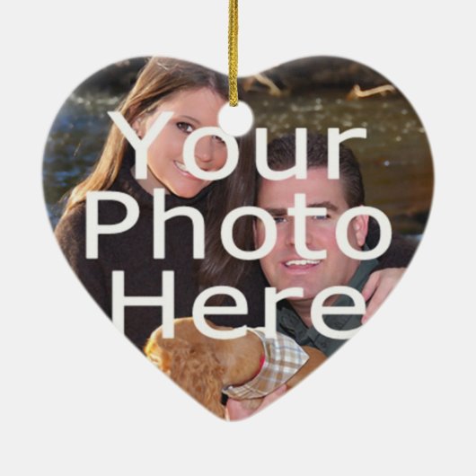 Custom Foto Herz Weihnachtsschmuck (Hinten)