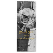 Custom Foto Hochzeit Danke Weinbeutel Tasche Geschenktüte Für Weinflaschen (Vorderseite)