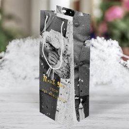 Custom Foto Hochzeit Danke Weinbeutel Tasche Geschenktüte Für Weinflaschen