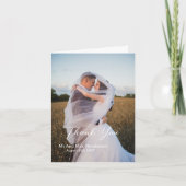 Custom Foto Hochzeit Dankeschön Karten (Vorderseite)