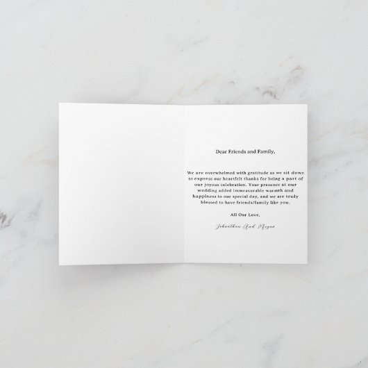 Custom Foto Hochzeit Dankeschön Karten (Innenseite)