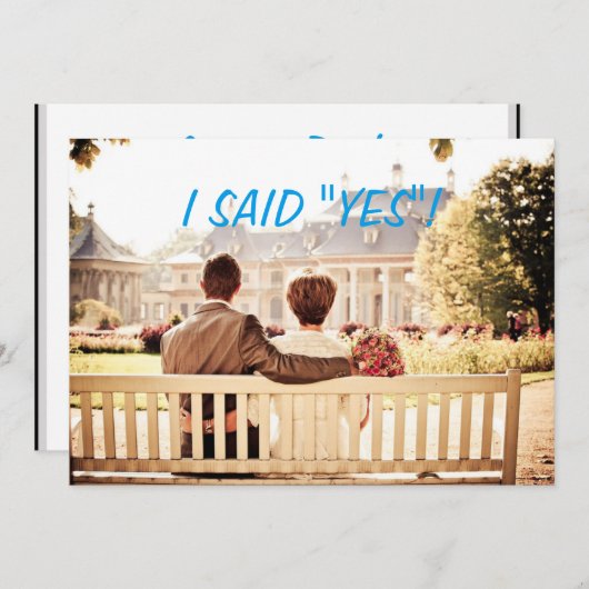 Custom Foto Hochzeit Einladung (Vorne/Hinten)