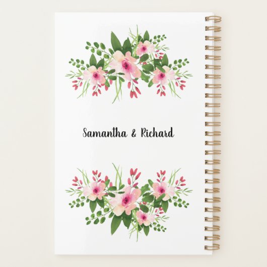 Custom Foto Hochzeitsplaner Planer (Rückseite)