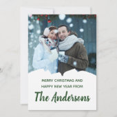 Custom Foto Holiday Ihre eigene Botschaft Weihnach Karte (Vorderseite)