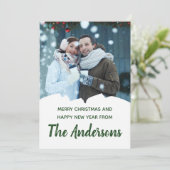 Custom Foto Holiday Ihre eigene Botschaft Weihnach Karte (Stehend Vorderseite)