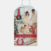 Custom Foto Holiday JOY Weihnachtsgeschenk Geschenkanhänger (Vorderseite)