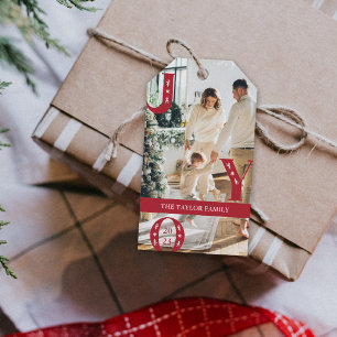 Custom Foto Holiday JOY Weihnachtsgeschenk Geschenkanhänger