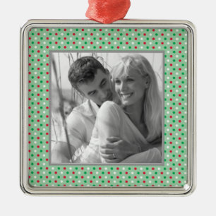 Custom Foto Holiday Ornaments Silbernes Ornament