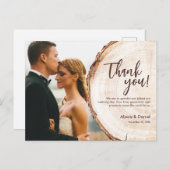 Custom Foto Holz geschnitten Scheibe rustikale Hoc Postkarte (Vorne/Hinten)