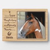 Custom Foto Horse Memorial Fotoplatte (Vorderseite)