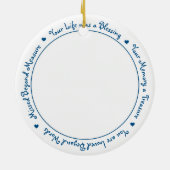 Custom Foto Horse Memorial Keramik Ornament (Hinten)