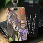 Custom Foto Horse Pet Personalisiert Gepäckanhänger<br><div class="desc">Mit der Einführung des "Reitschia Elegance Luggage Tag", ein Muss für Pferdefreunde und Reisende. Dieses moderne und einfache Gepäckanhänger wurde entworfen, um Ihre Sachen sicher behalten und gleichzeitig eine Touch Persönlichkeit zu Ihrer Reiseausrüstung hinzuzufügen. Features Personalisierte Foto-Anzeige: Zeigt ein hoch geschätztes Foto Ihres Lieblingstiers oder Pferdes, sodass Ihr Gepäck nicht...</div>