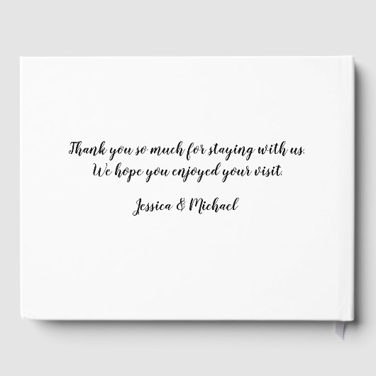 Custom Foto Hotel Ferienhaus Gästebuch (Rückseite)