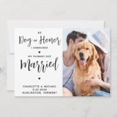 Custom Foto Hund Ehrenhochzeit Ankündigung (Vorderseite)