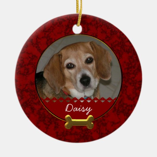 Custom Foto Hunde Erinnerung Ornament (Vorne)