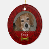Custom Foto Hunde Erinnerung Ornament (Links)