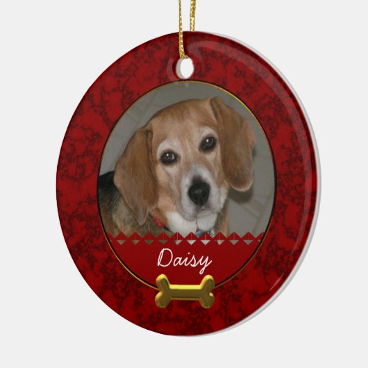 Custom Foto Hunde Erinnerung Ornament (Links)