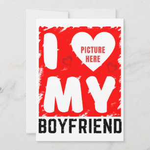 CUSTOM FOTO I LIEBE MEINE FREUNDIN BEZIEHUNGSGESCH EINLADUNG