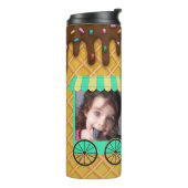 Custom Foto Ice Cream Waffel Cone Thermosbecher (Nach links gedreht)