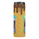 Custom Foto Ice Cream Waffel Cone Thermosbecher (Rückseite)