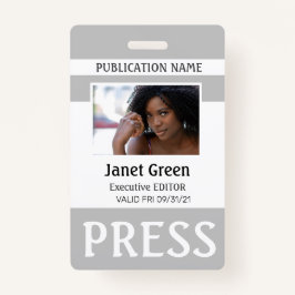 Custom Foto ID Journalist Press Pass Ausweis