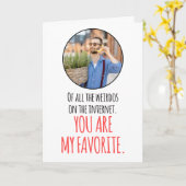 CUSTOM Foto Internet Favorite Weirdo Verabreden Fu Karte (Gelbe Blume)